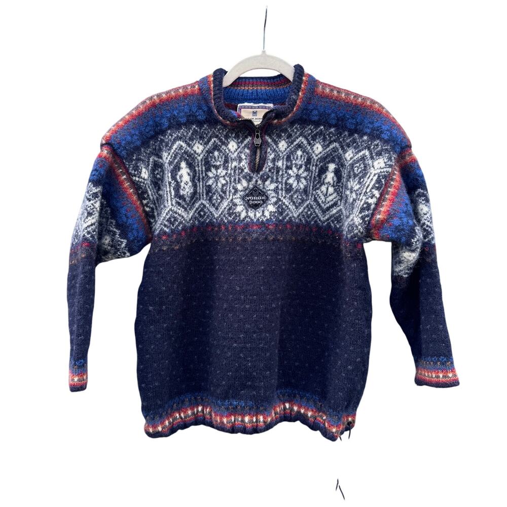 DALE OF NORWAY New Wool Quarter Zip Pullover Sweater Small S